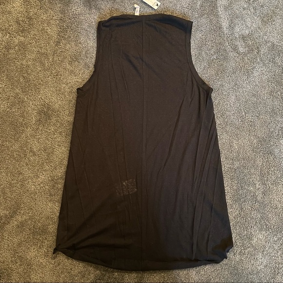 HELMUT LANG BLACK ASYMMETRIC TANK TOP - Picture 7 of 7